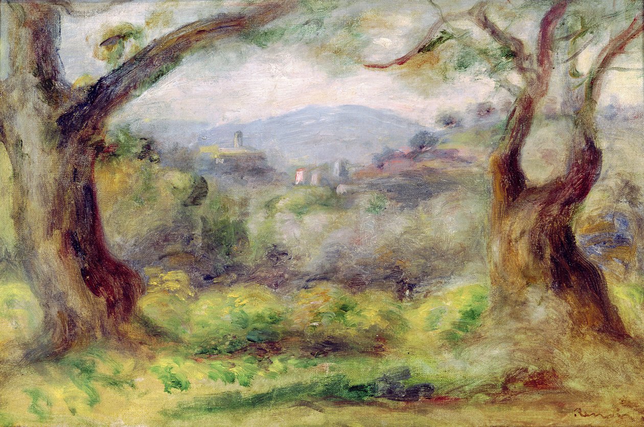 Krajina v Les Collettes, 1910 od Pierre Auguste Renoir