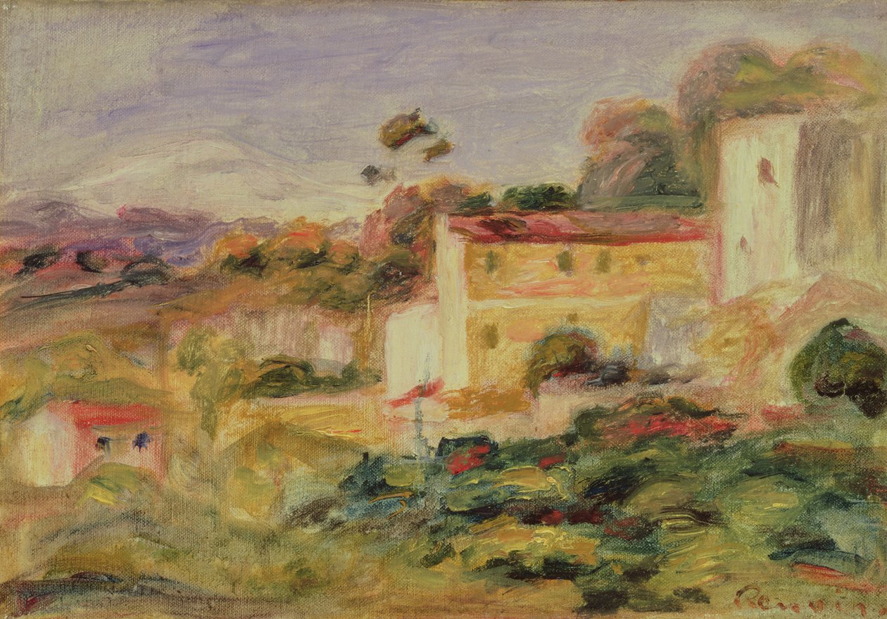 Krajina s domy od Pierre Auguste Renoir
