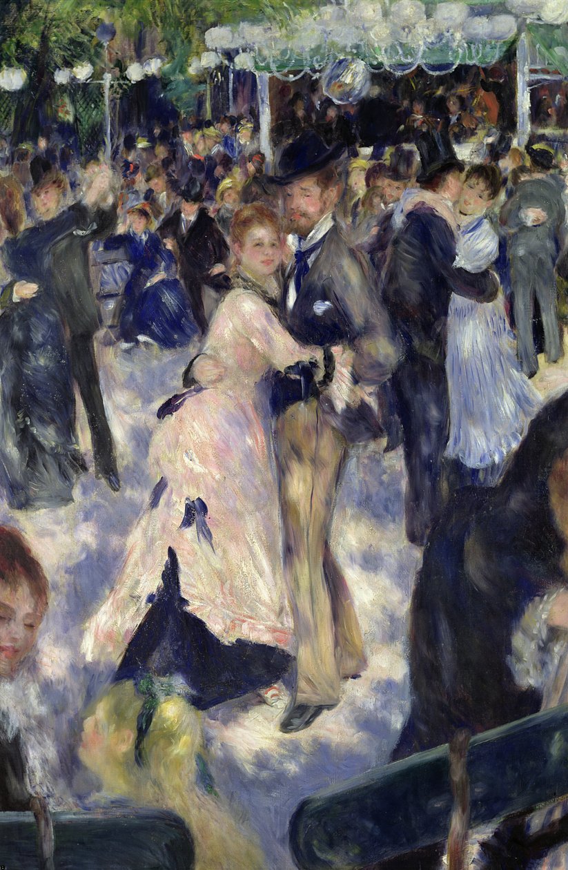 Le Moulin de la Galette, detail tanečníků, 1876 od Pierre Auguste Renoir