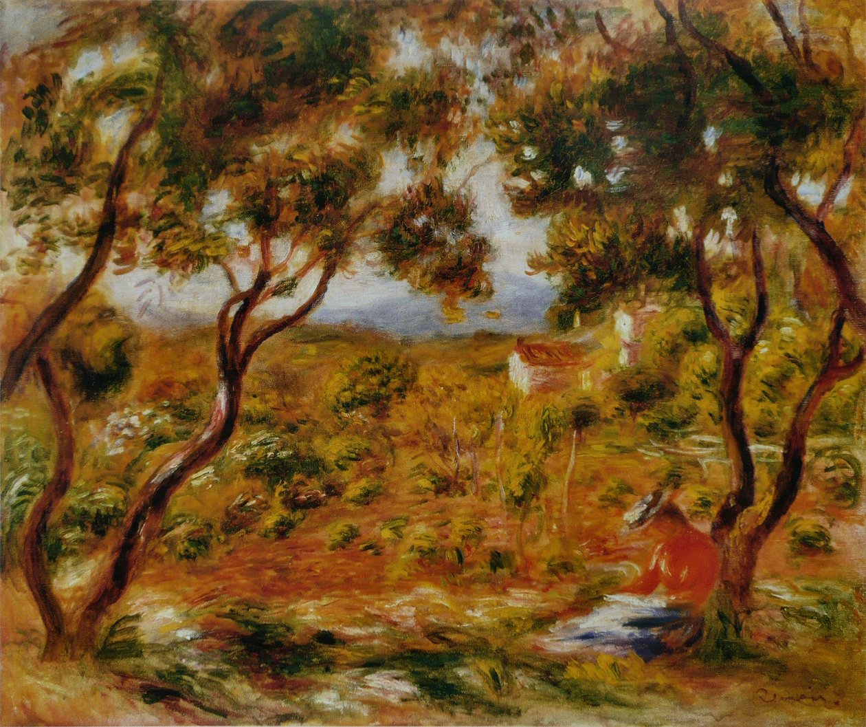 Vinice v Cagnes od Pierre-Auguste Renoir