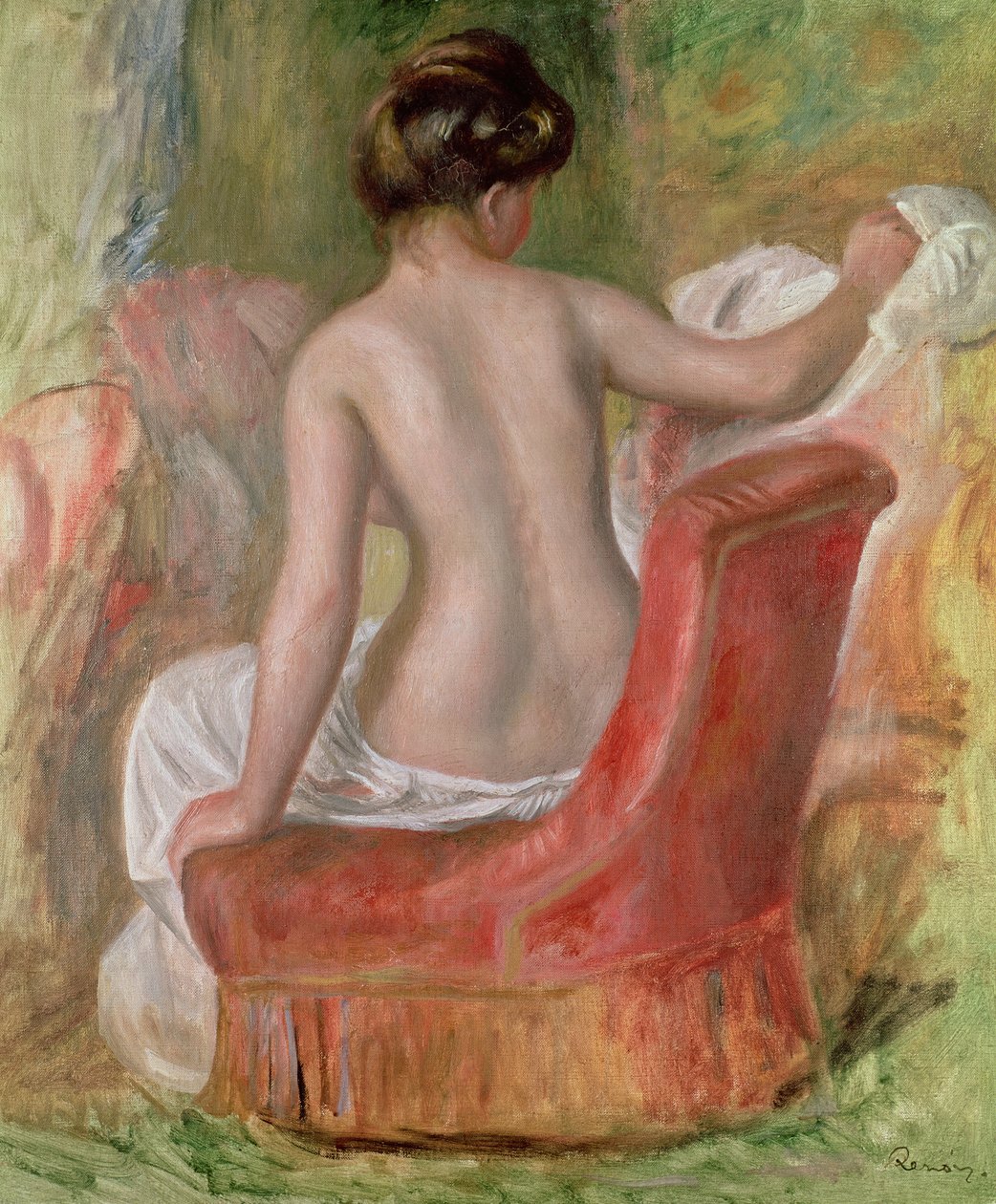 Akt v křesle, 1900 od Pierre Auguste Renoir