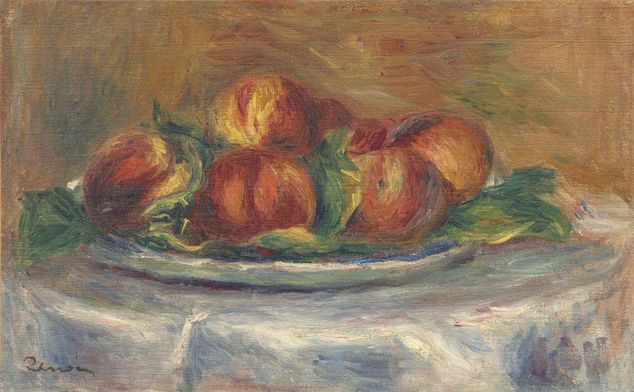 Broskve na talíři, 1902-5 od Pierre Auguste Renoir