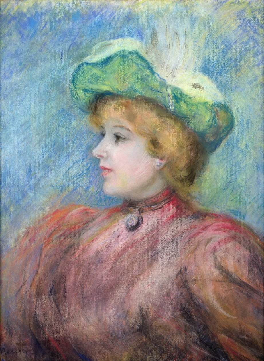 Portrét mademoiselle Dieterle (pastel na papíře) od Pierre Auguste Renoir