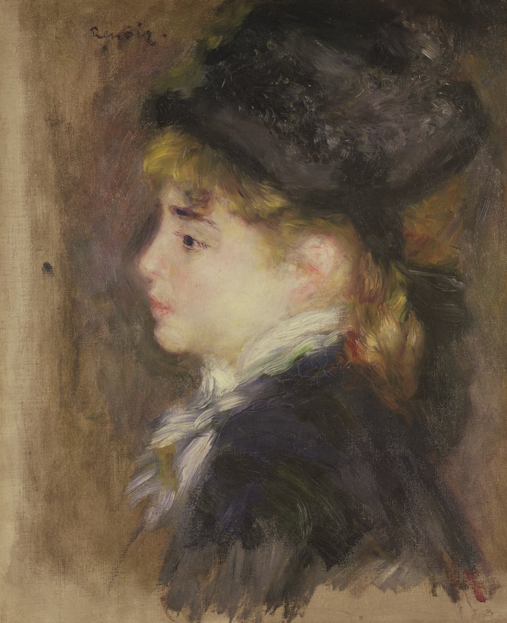 Portrét ženy, možná Margot, c.1876-78 od Pierre Auguste Renoir