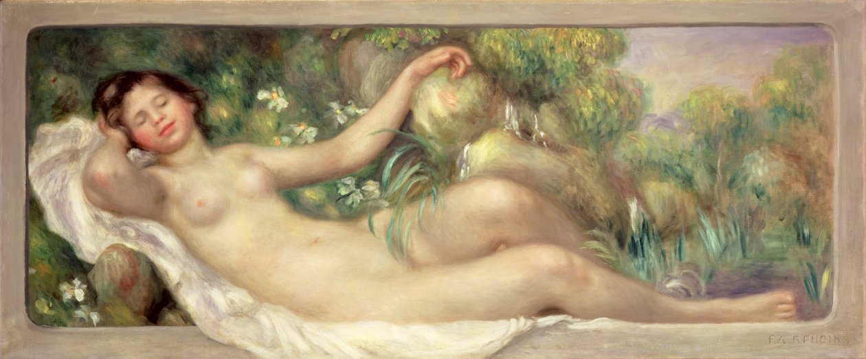 Ležící akt (La Source) c.1895-97 od Pierre Auguste Renoir