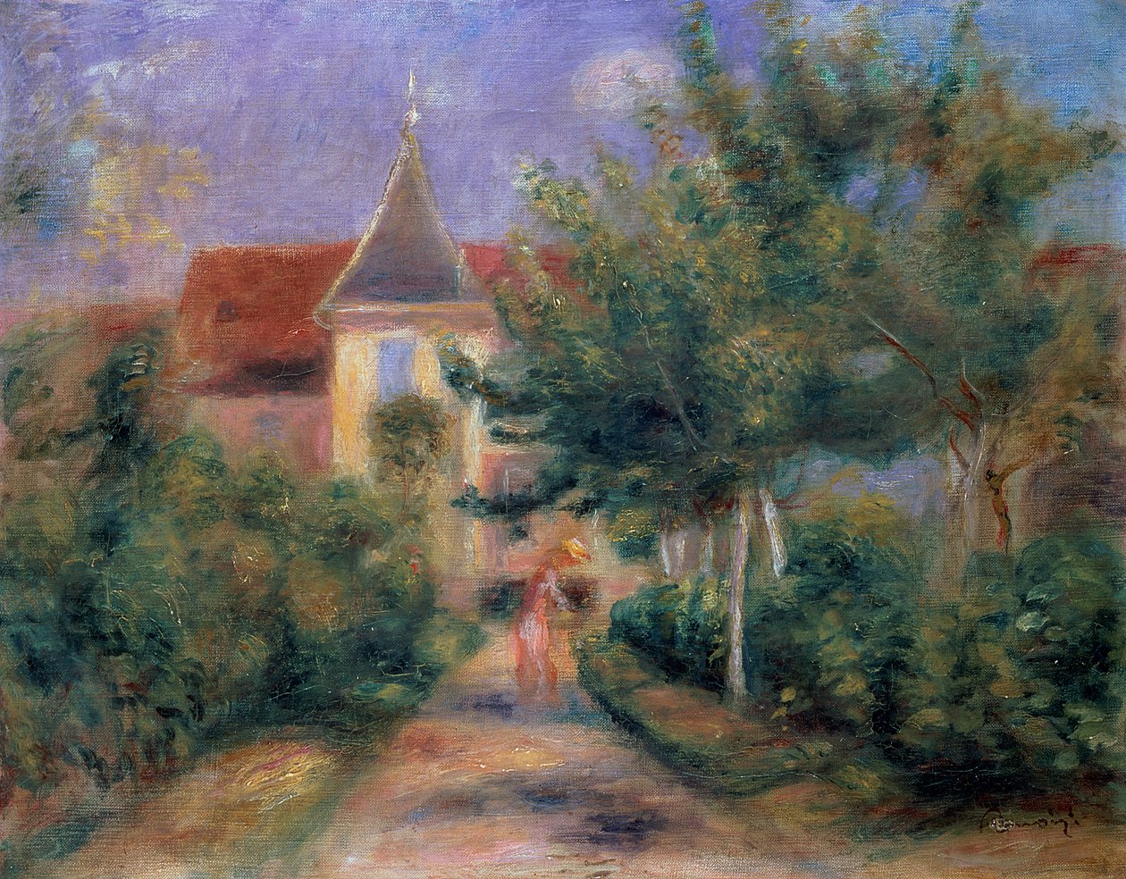 Renoirův dům v Essoyes, 1906, od Pierre Auguste Renoir