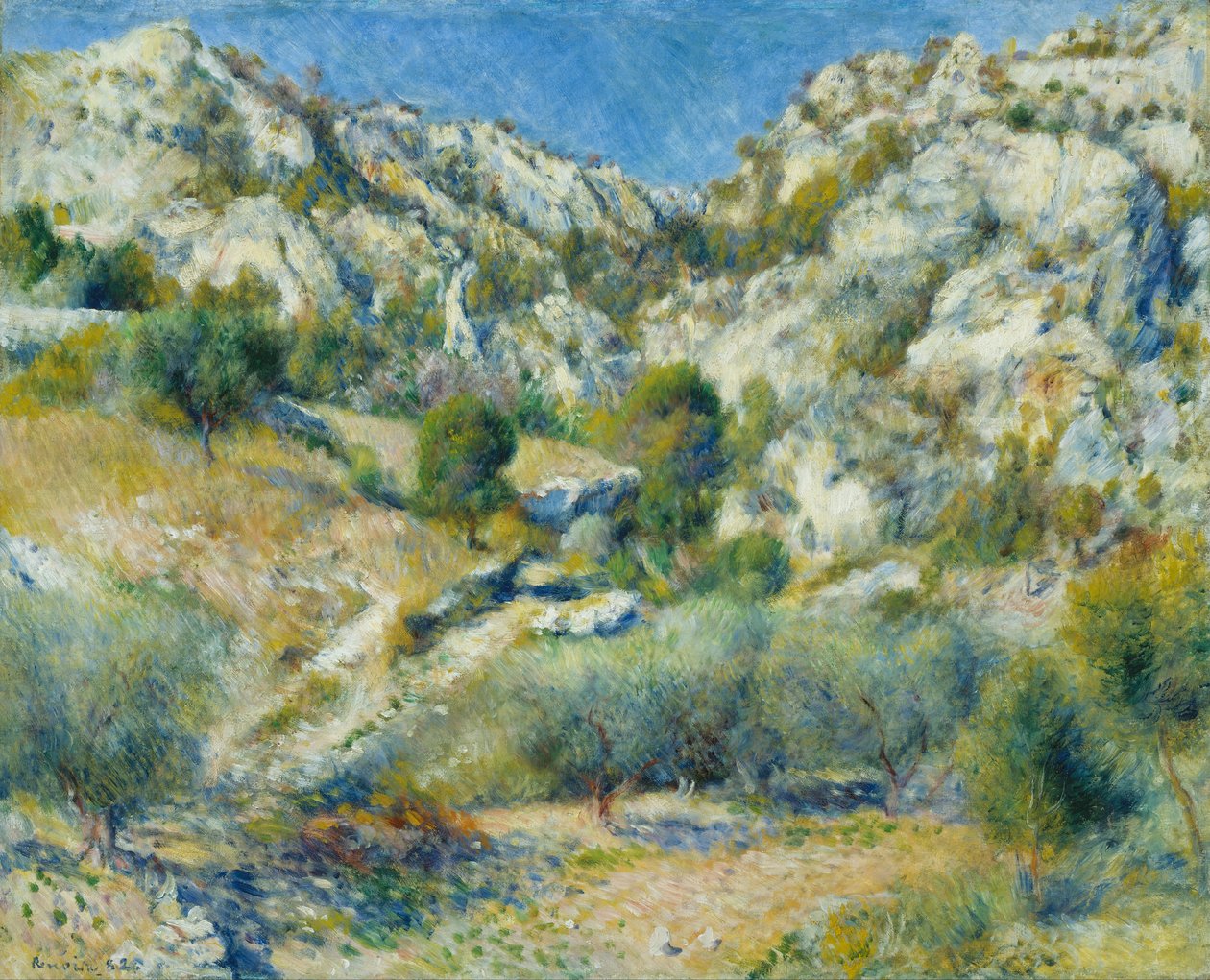 Rocky Crags v LEstaque od Pierre Auguste Renoir