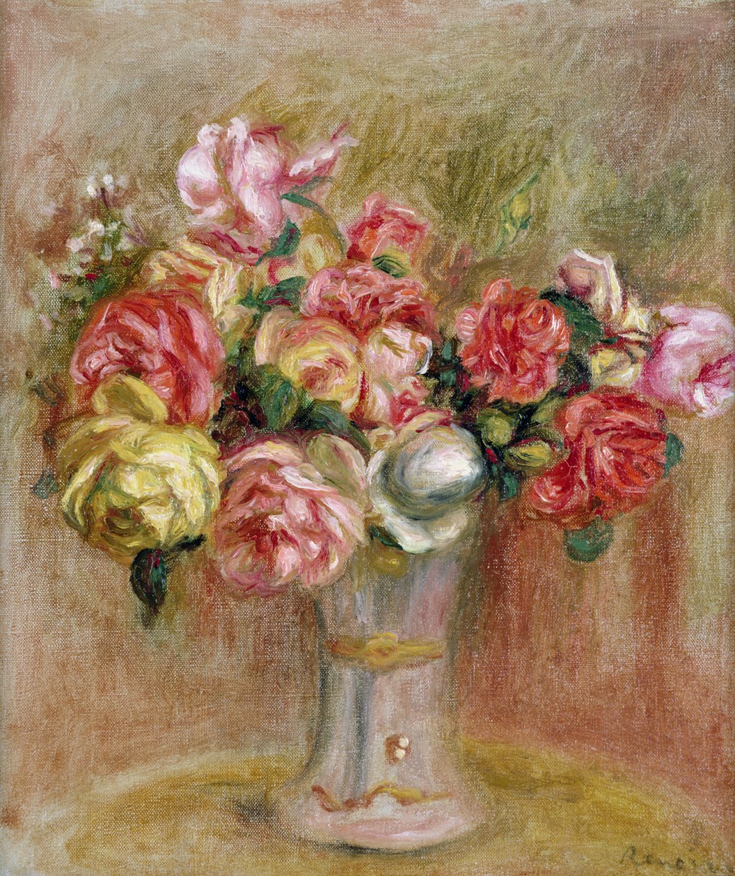 Růže ve váze Sevres od Pierre Auguste Renoir
