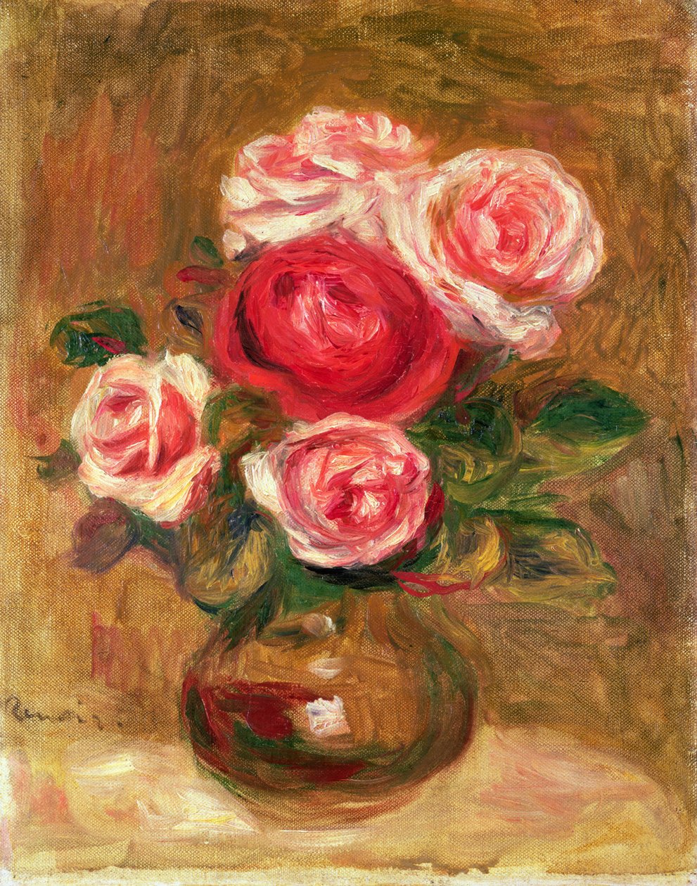 Růže v květináči od Pierre Auguste Renoir