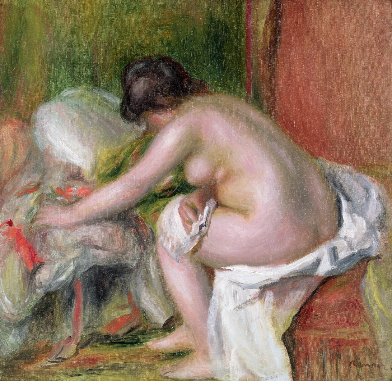 Sedící koupající se, 1898 od Pierre Auguste Renoir