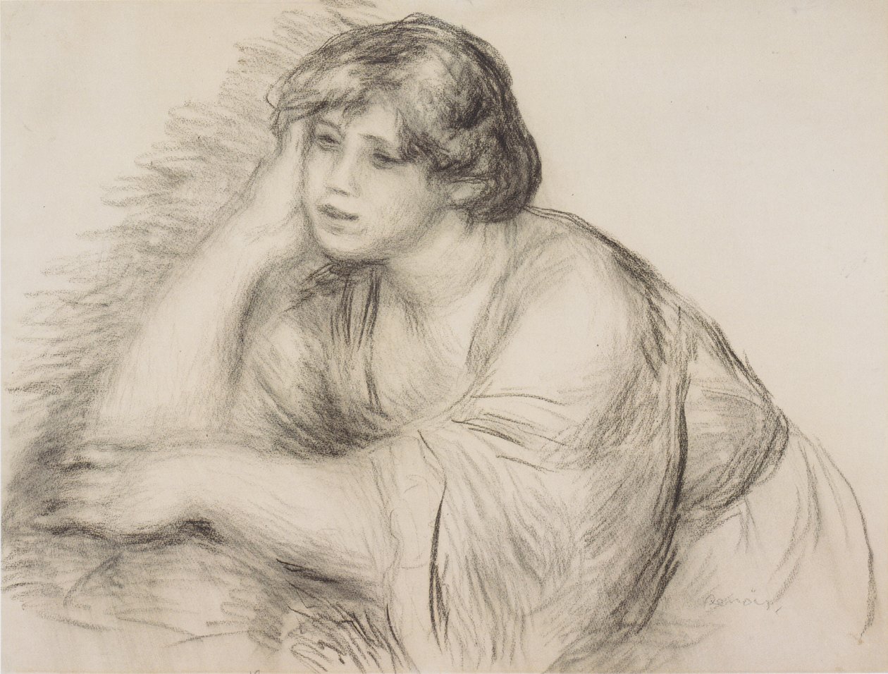 Sedící dívka od Pierre Auguste Renoir