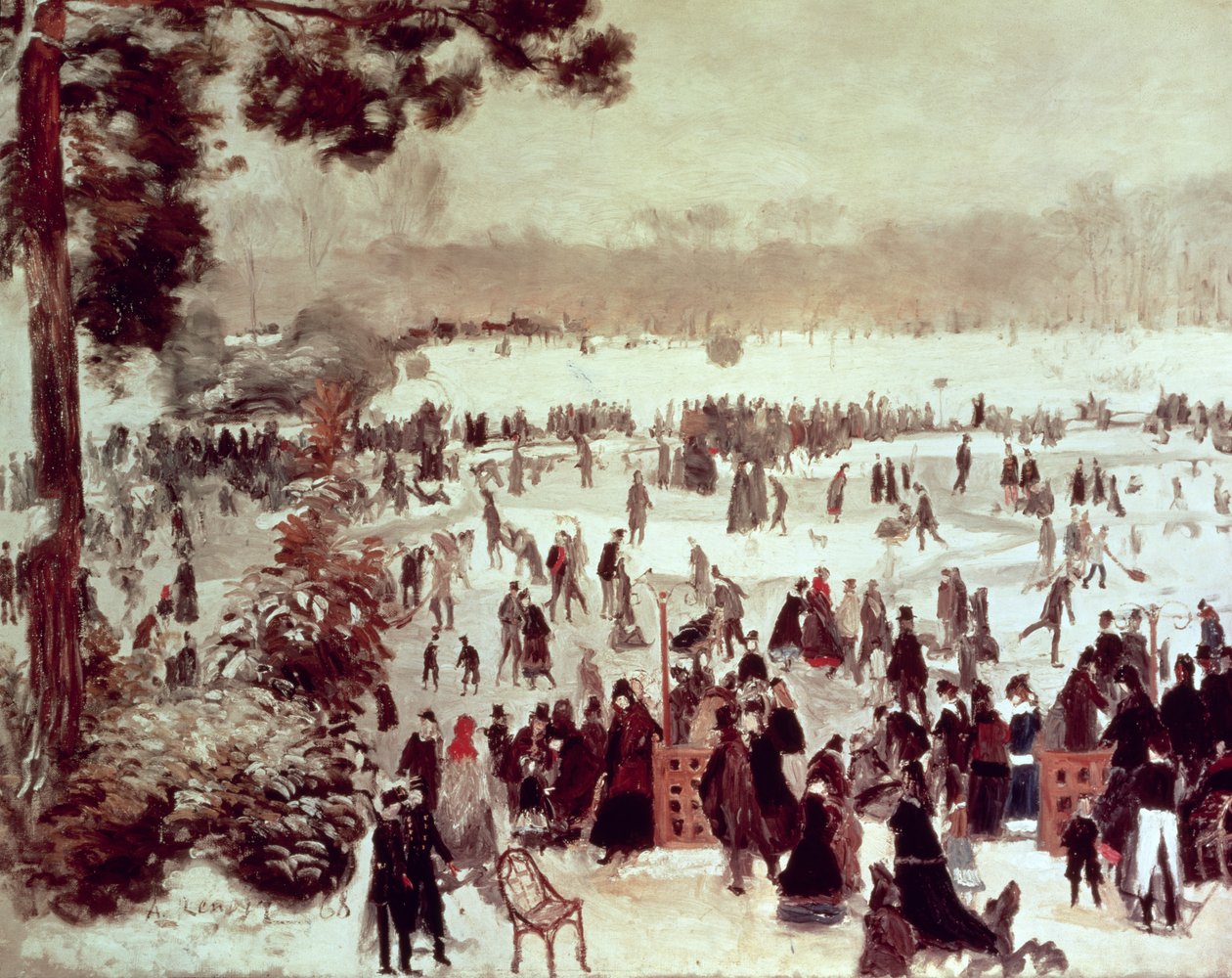 Bruslaři v Bois de Boulogne od Pierre Auguste Renoir