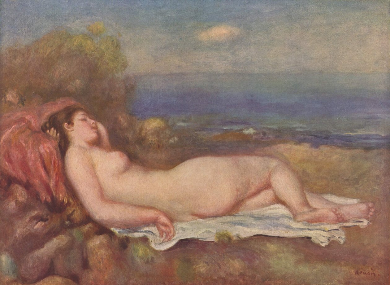 Spaní u moře od Pierre Auguste Renoir