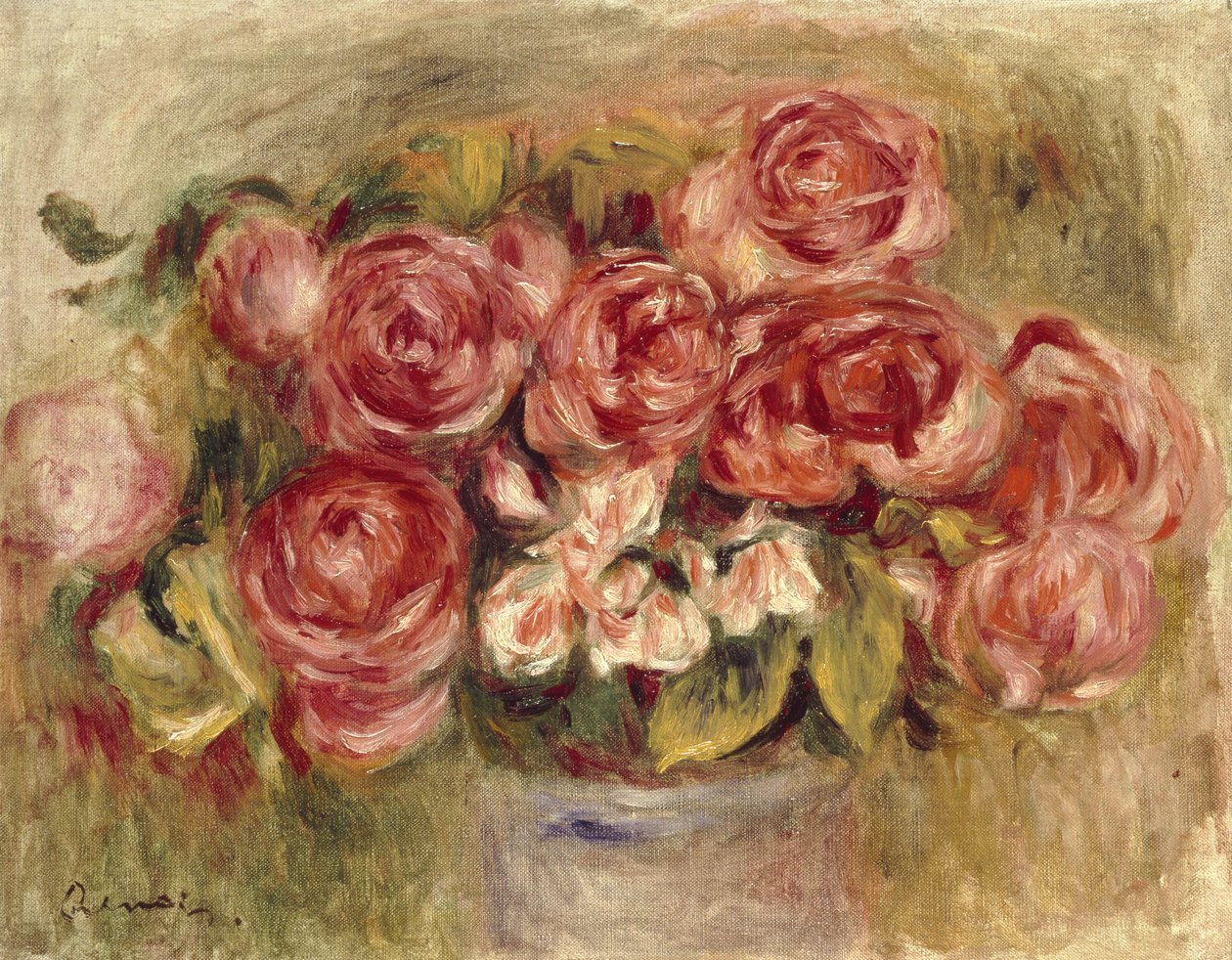 Zátiší růží ve váze, 80. a 90. léta 19. století od Pierre Auguste Renoir