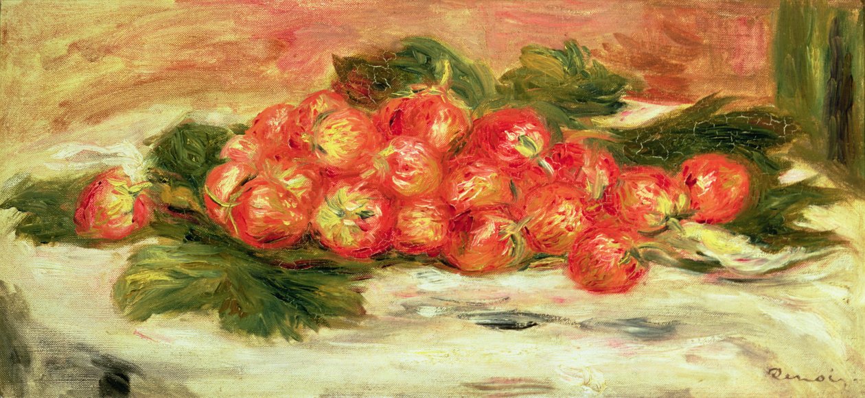 Jahody na bílém ubrusu od Pierre Auguste Renoir