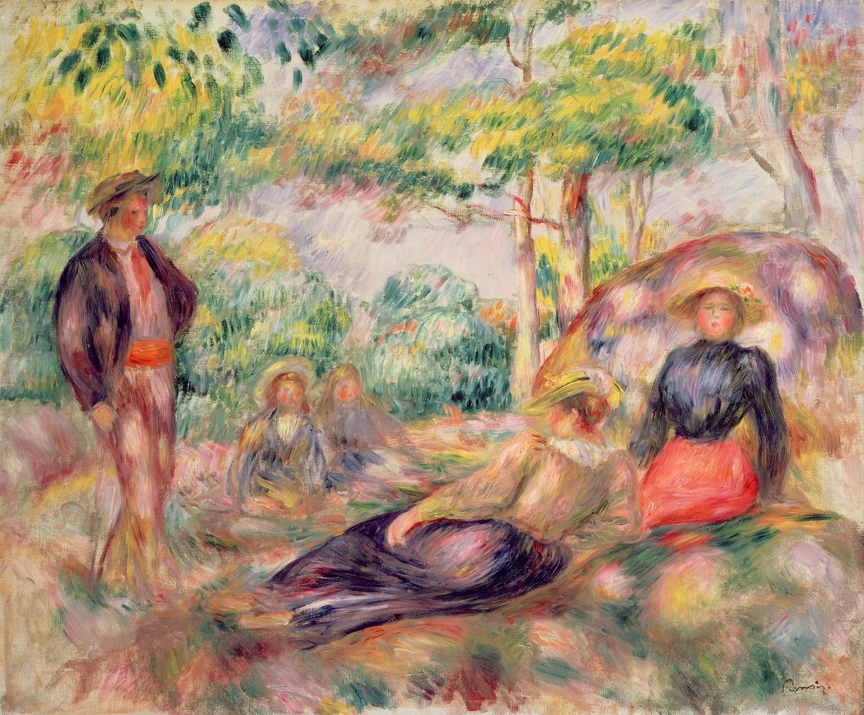 Studie na piknik, kolem roku 1893 od Pierre Auguste Renoir