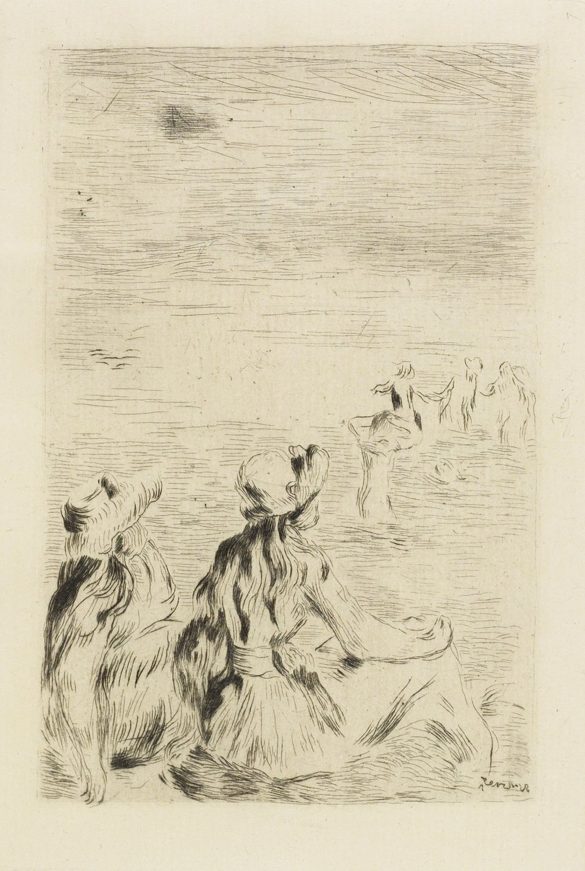Na pláži, c. 1892 od Pierre Auguste Renoir