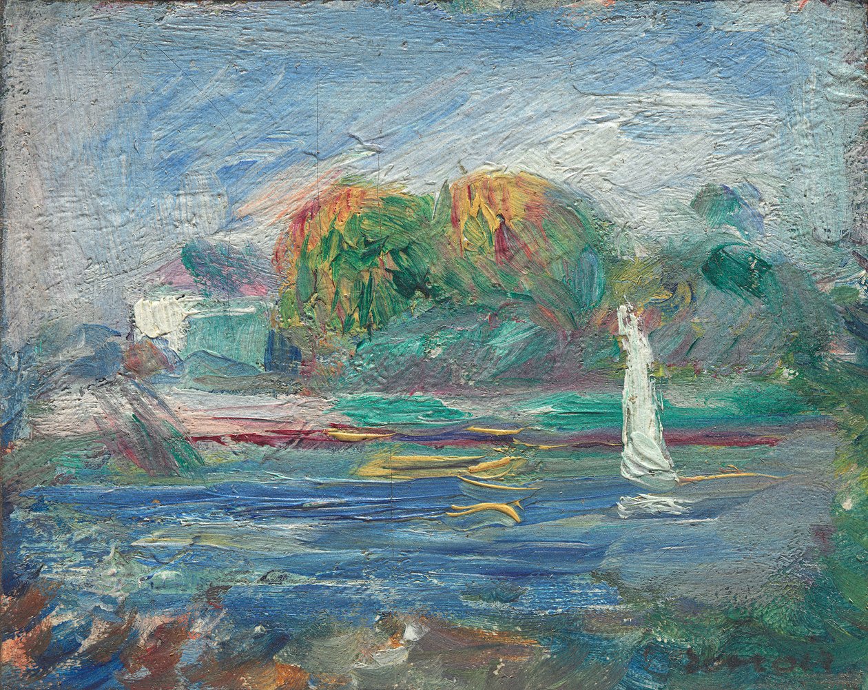 Modrá řeka, cca 1890-1900 od Pierre Auguste Renoir