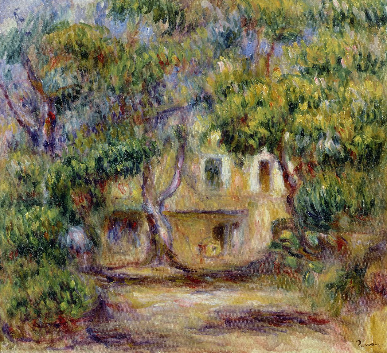 Farma v Les Collettes, kolem roku 1915 od Pierre Auguste Renoir