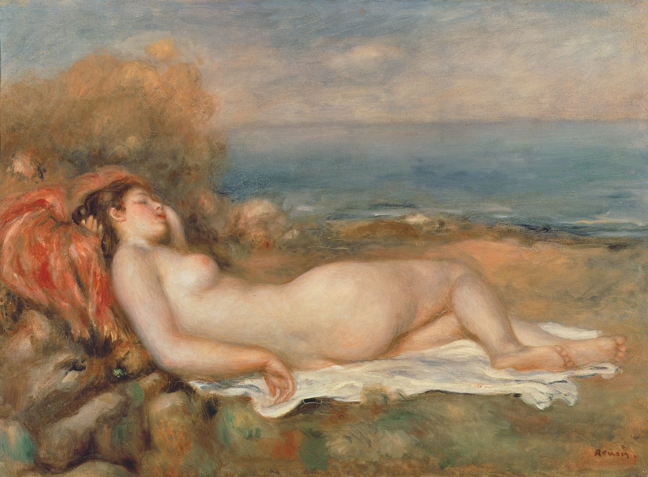 Nahá v trávě od Pierre Auguste Renoir