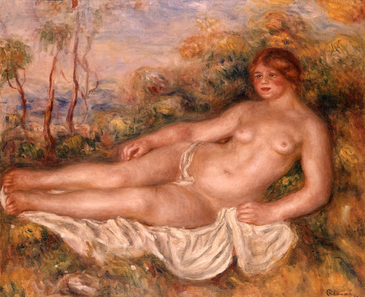 Ležící lazebník (La Baigneuse Couchee) 1906 od Pierre Auguste Renoir