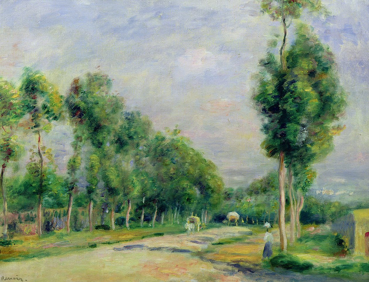Cesta do Versailles v Louveciennes od Pierre Auguste Renoir