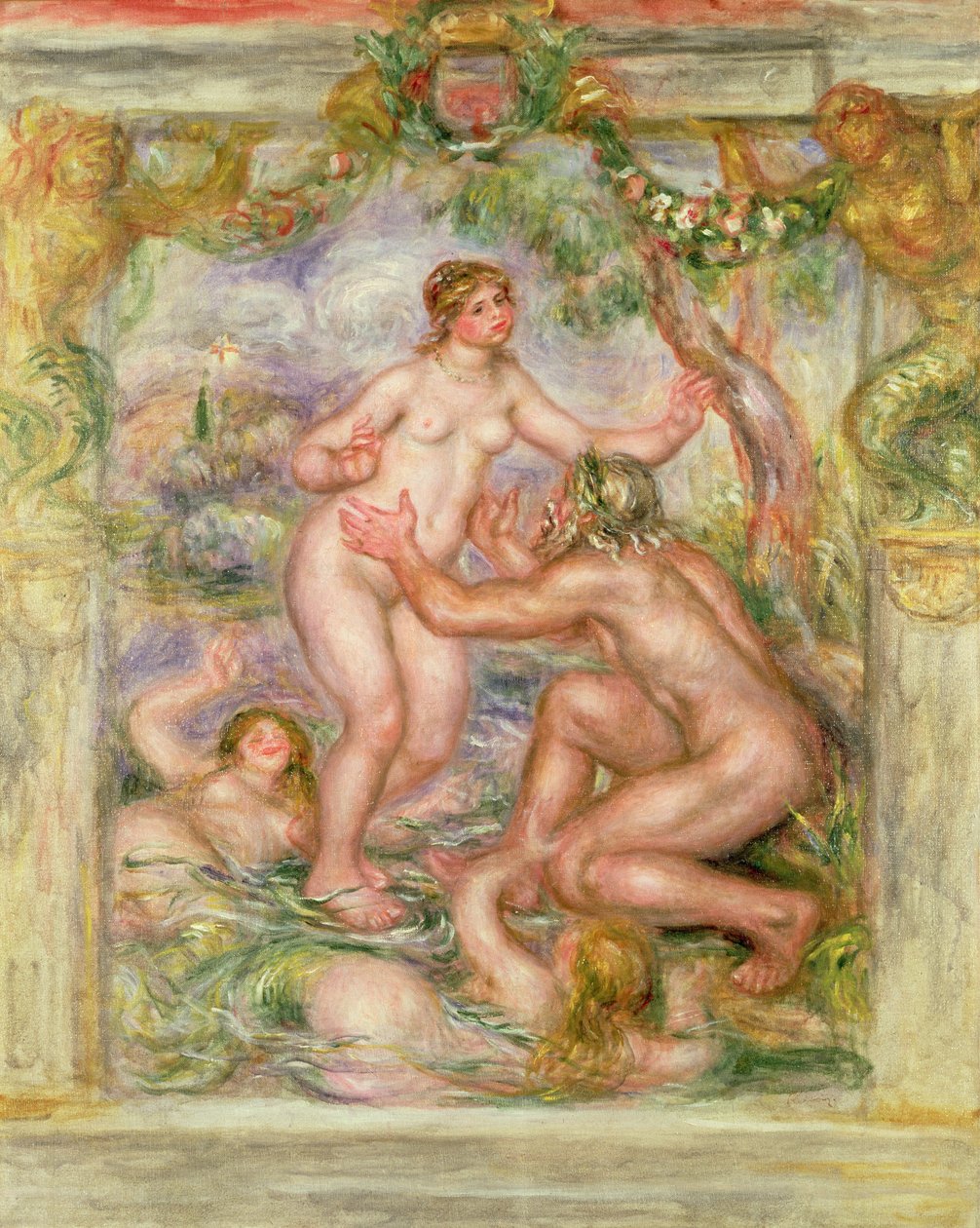 Saone proudící do náruče Rhony, 1915 od Pierre Auguste Renoir