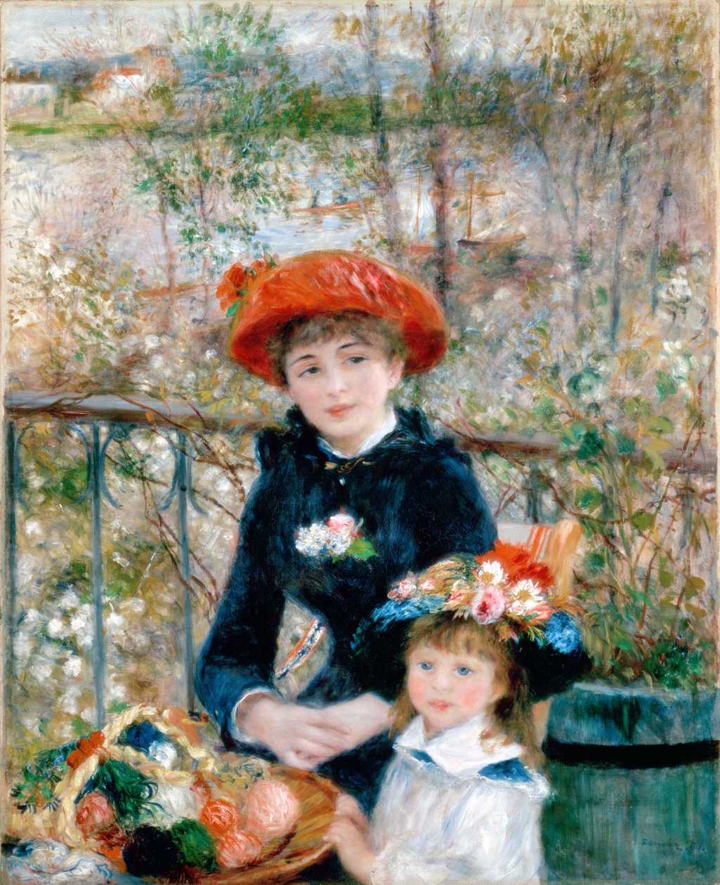 Dvě sestry, na terase od Pierre Auguste Renoir
