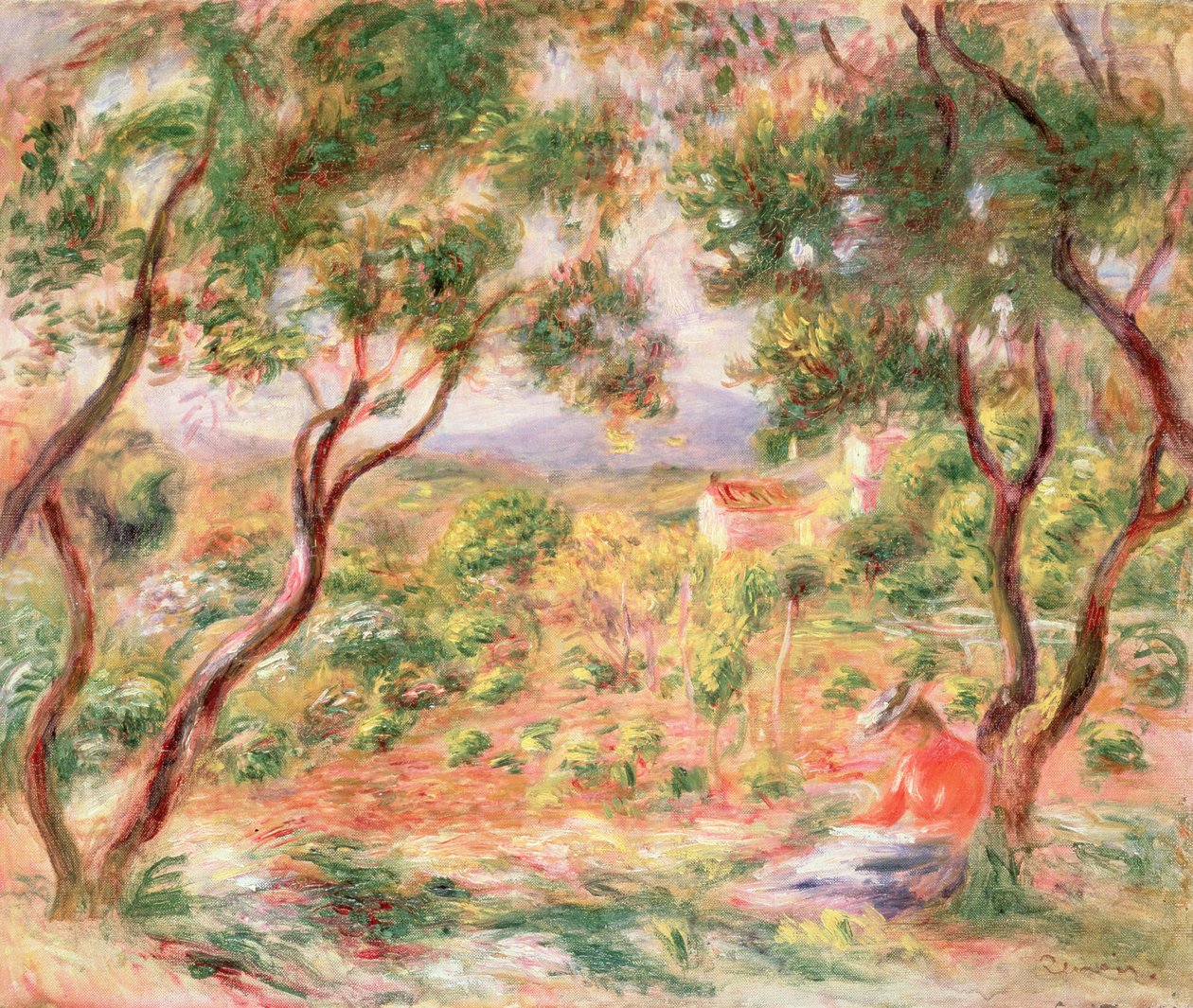 Vines v Cagnes, 1906 od Pierre Auguste Renoir