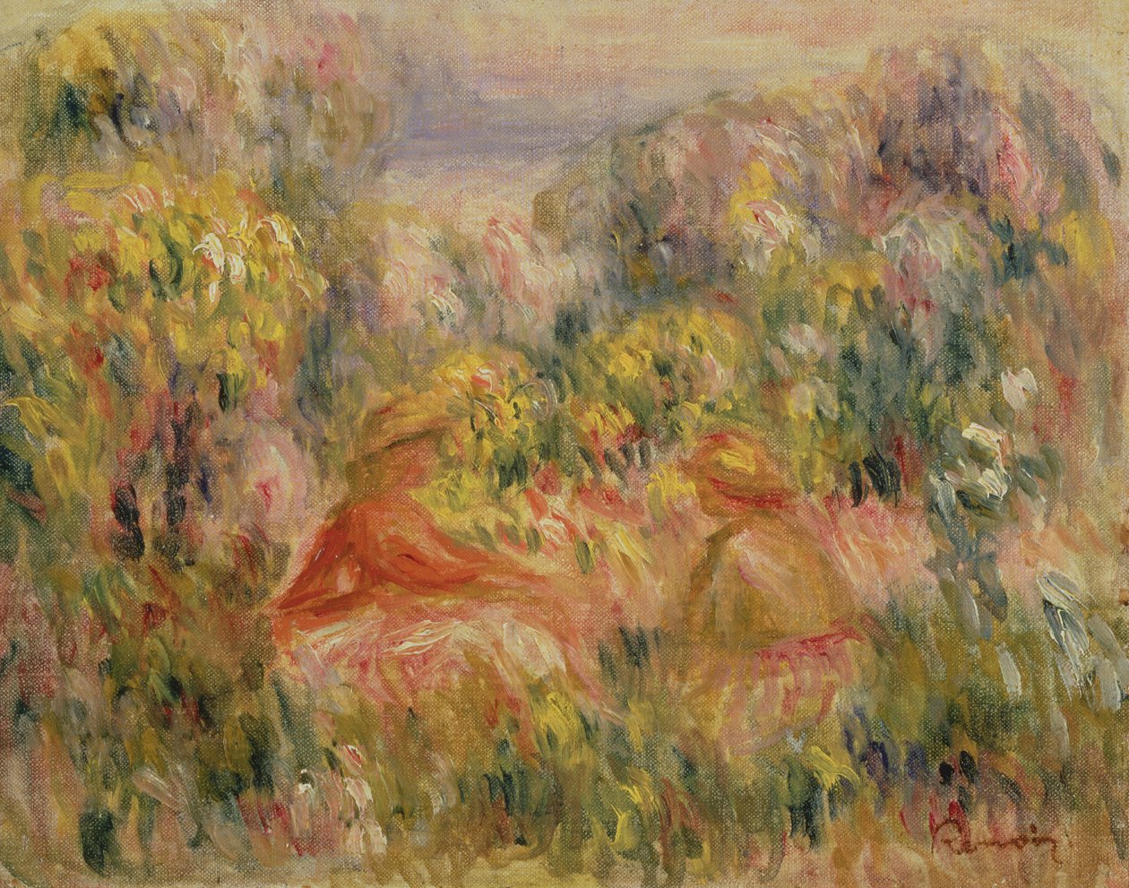 Dvě postavy v krajině, 1917-19 od Pierre Auguste Renoir