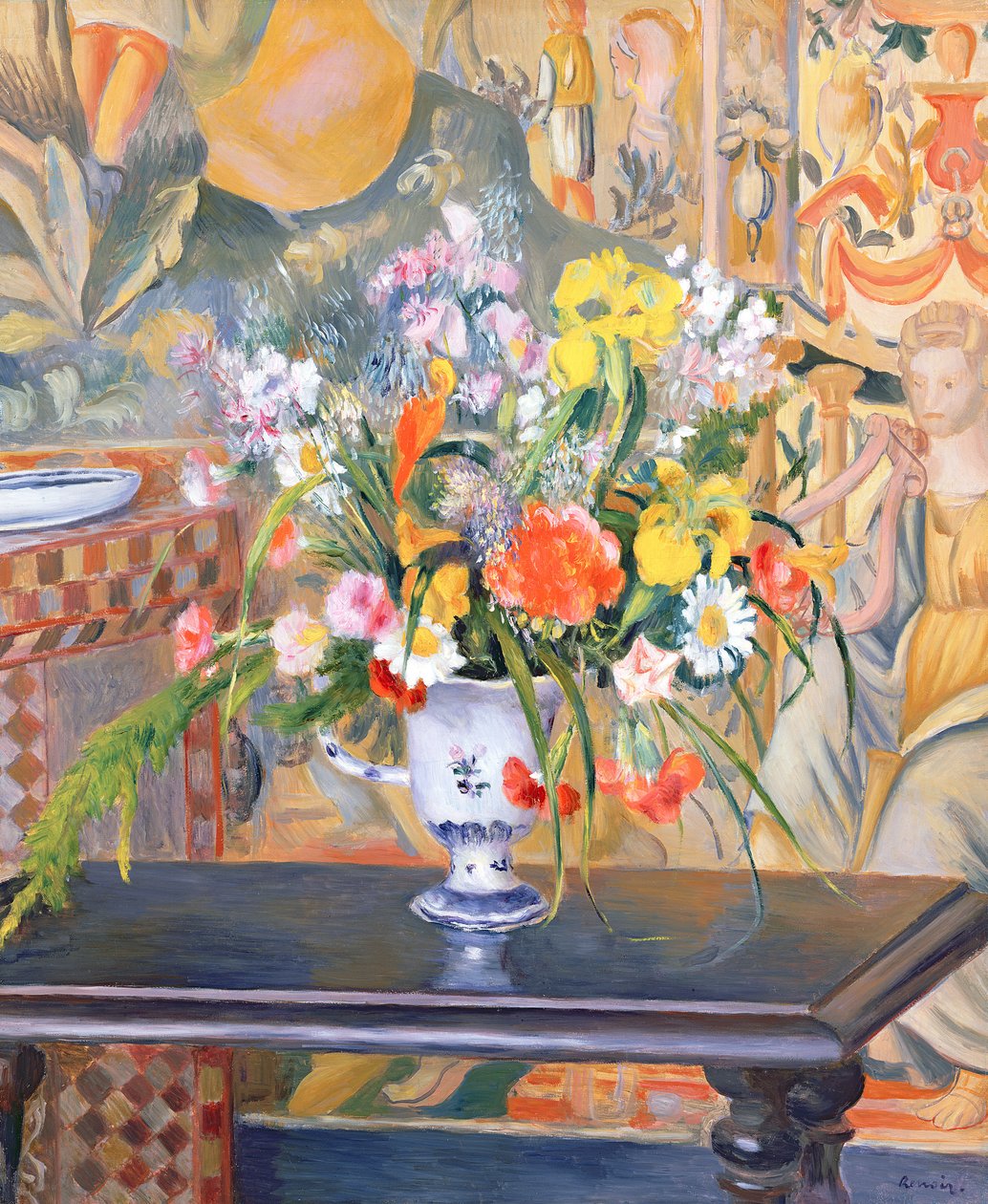 Váza s květinami, 1885 od Pierre Auguste Renoir