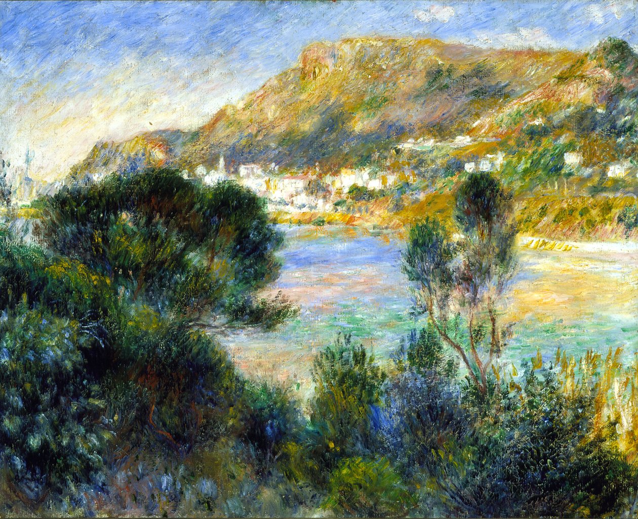 Pohled z Cap Martin z Monte Carla, c.1884 od Pierre Auguste Renoir