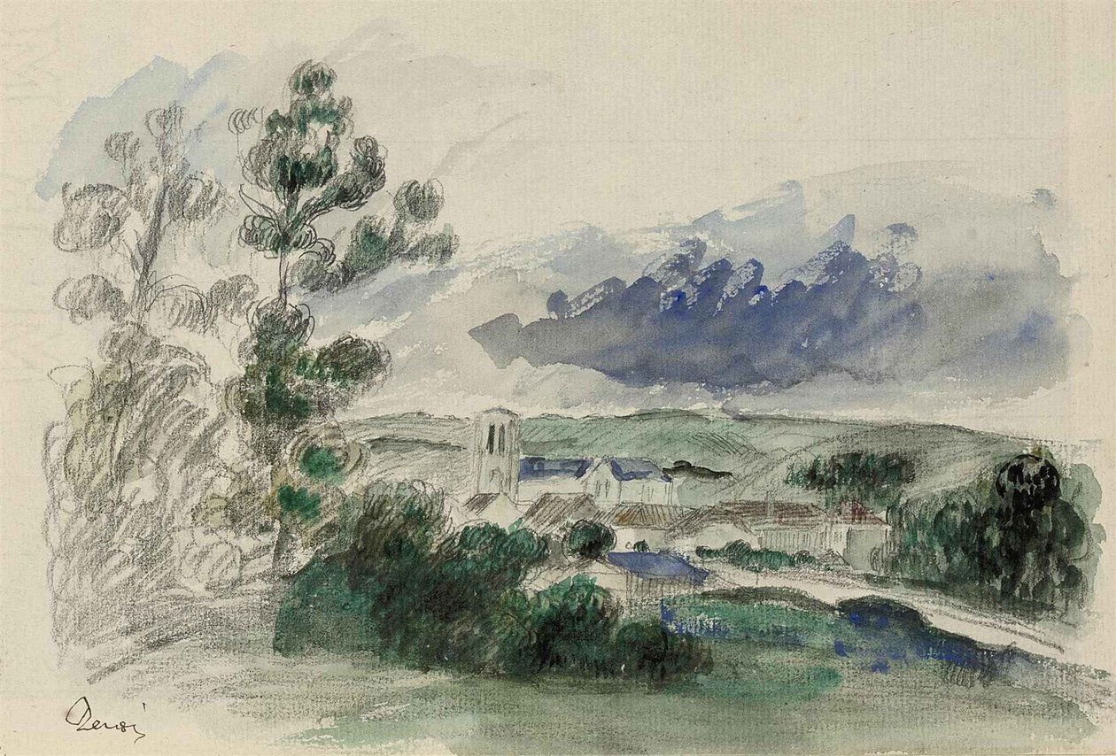 Vesnice od Pierre Auguste Renoir