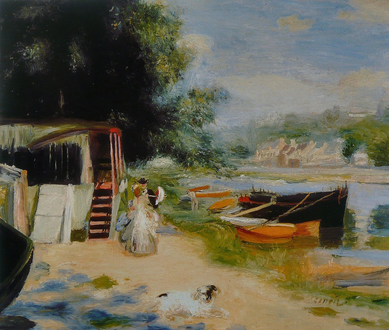 Pohled na Bougival od Pierre Auguste Renoir