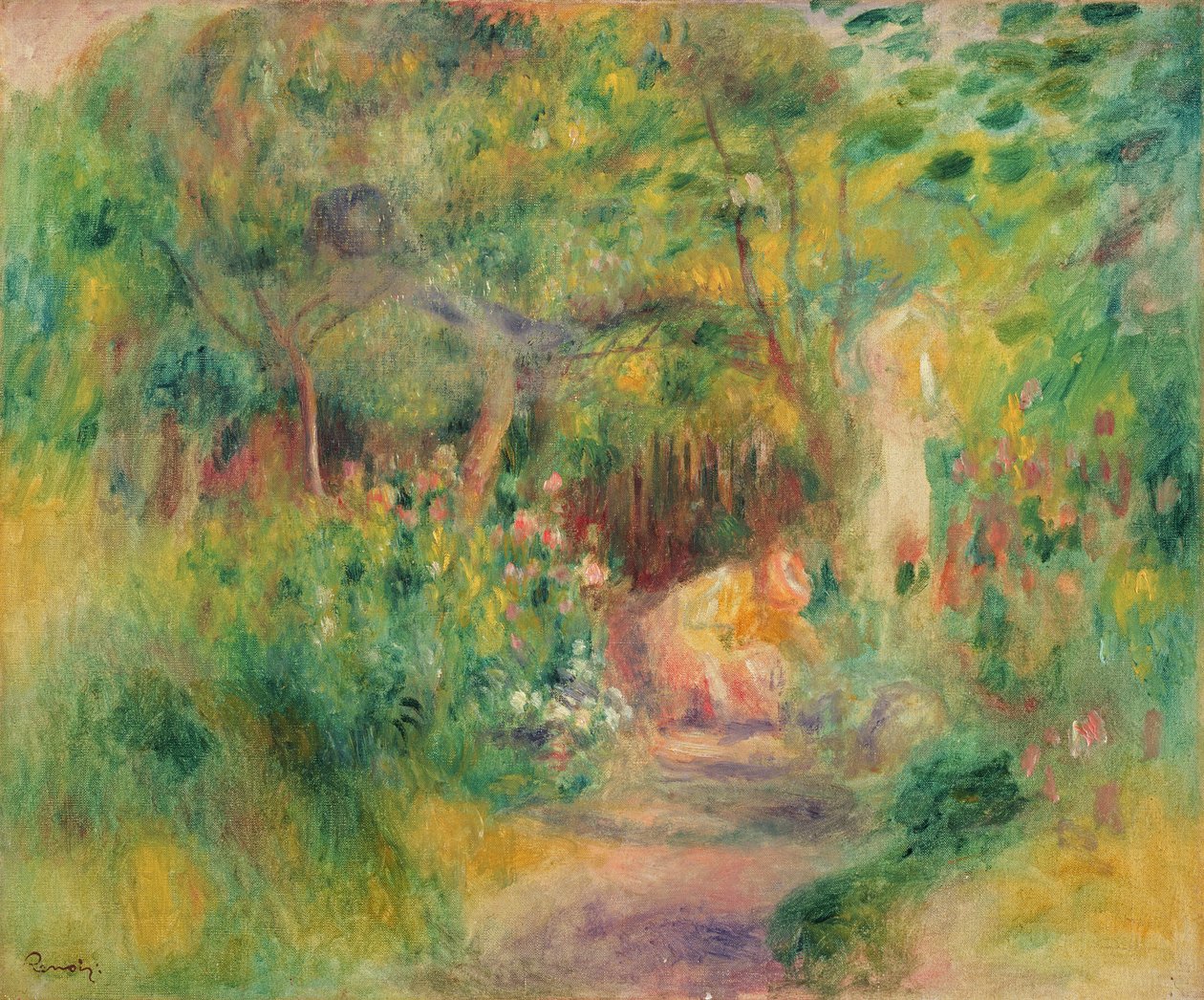 Woman Gardening, c.1895 od Pierre Auguste Renoir