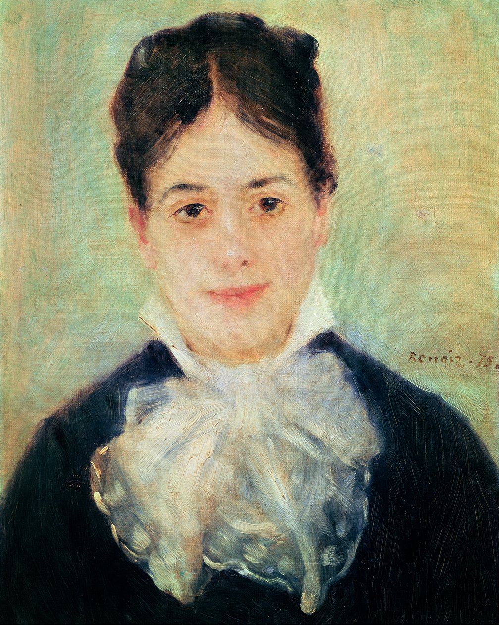 Žena s úsměvem, 1875 od Pierre Auguste Renoir
