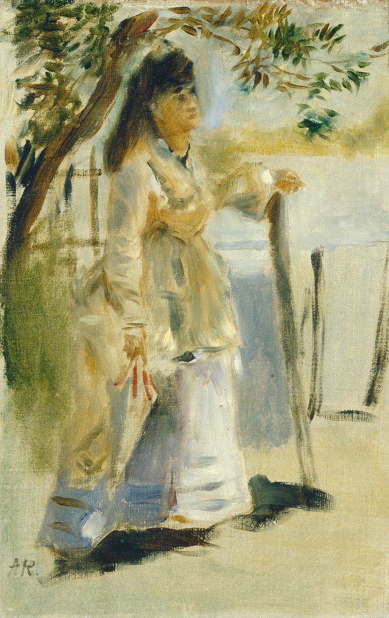 Žena u plotu, 1866 od Pierre Auguste Renoir