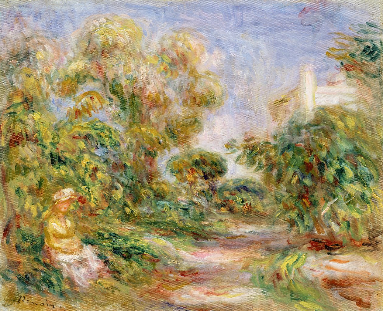 Žena v krajině, kolem roku 1918 od Pierre Auguste Renoir