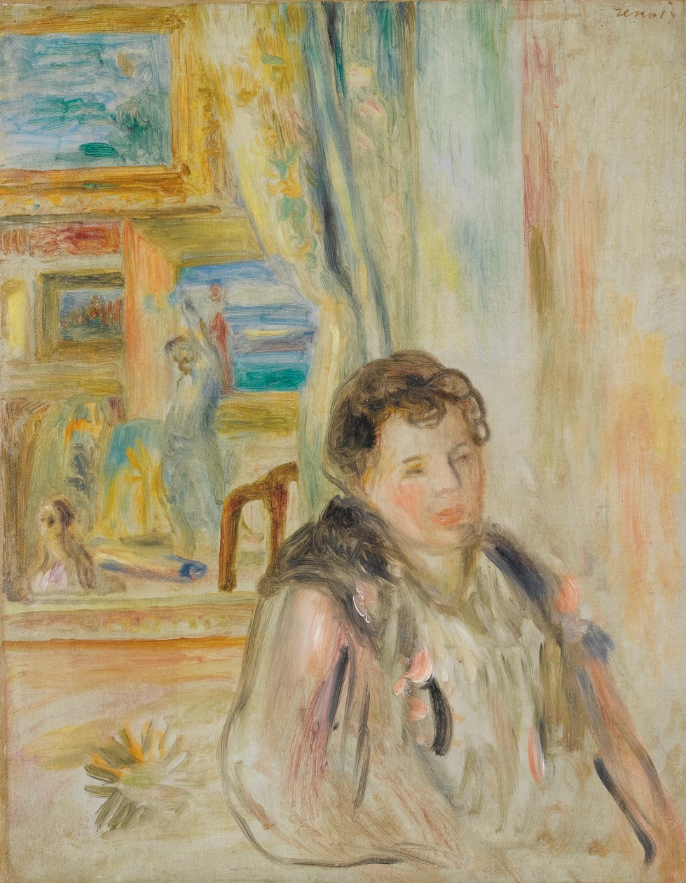 Žena v interiéru od Pierre Auguste Renoir