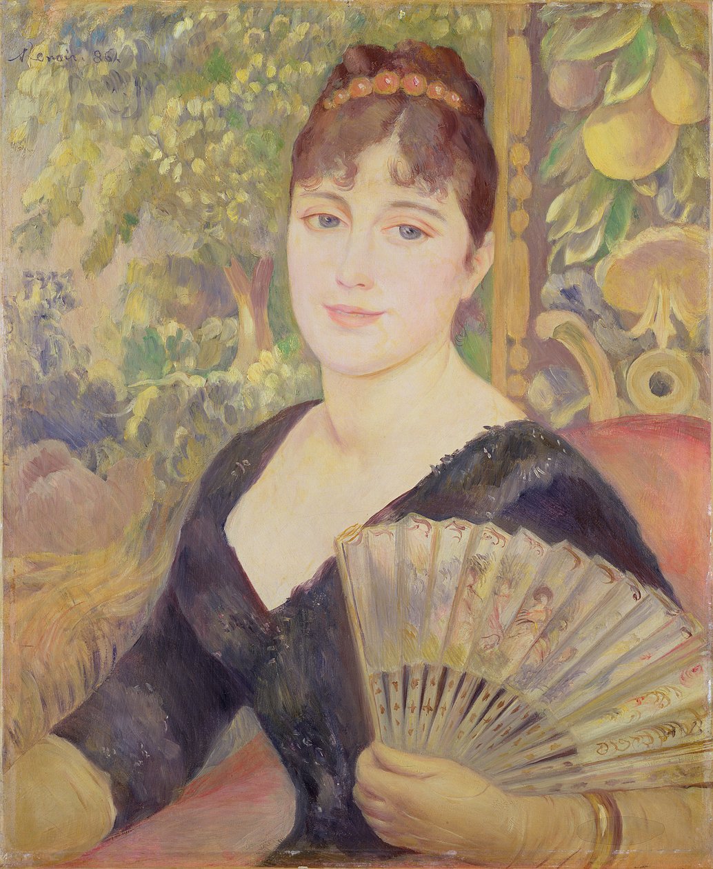 Žena s ventilátorem, 1886 od Pierre Auguste Renoir