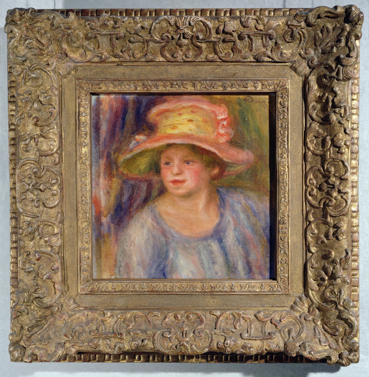 Žena s kloboukem, kolem 1915-19 od Pierre Auguste Renoir