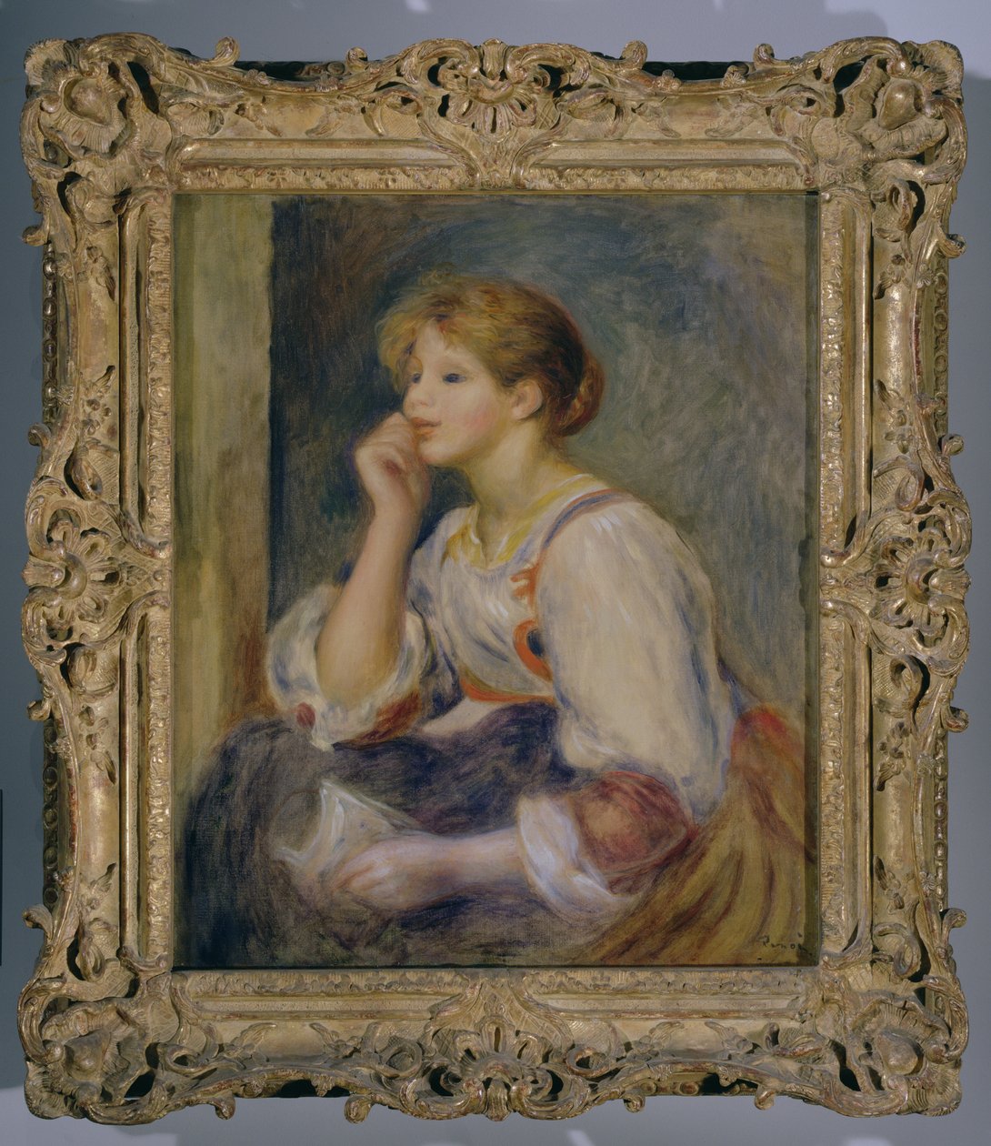 Žena s dopisem, kolem roku 1890 od Pierre Auguste Renoir
