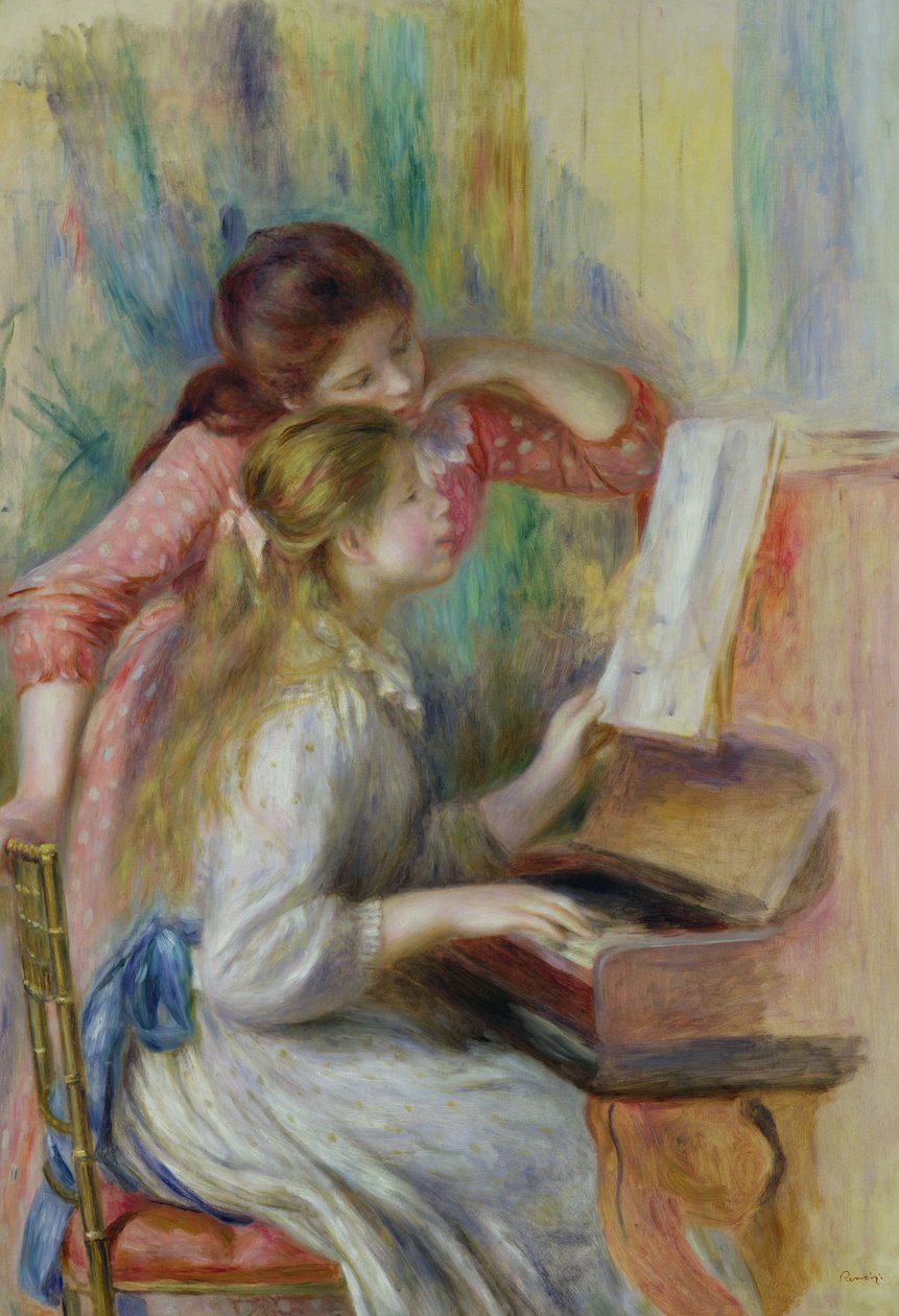 Young Girls at the Piano, c.1890 od Pierre Auguste Renoir