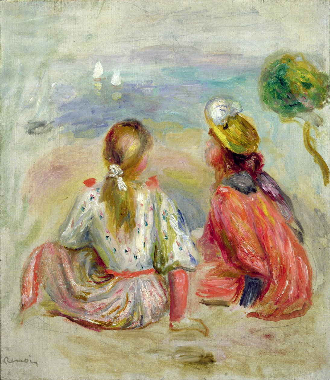 Mladé dívky na pláži, c.1898 od Pierre Auguste Renoir