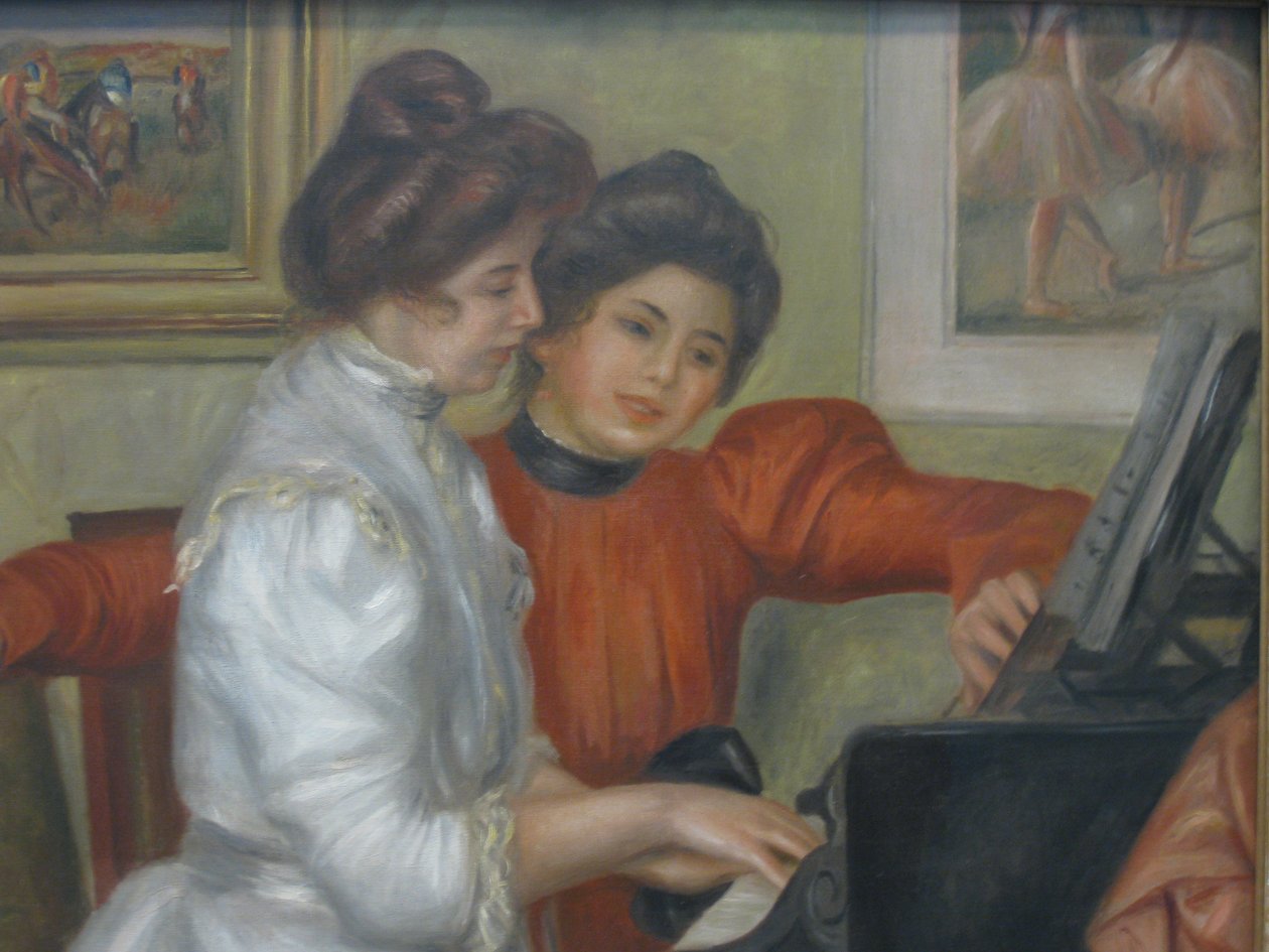 Yvonne a Christine Lerolle na klavír od Pierre Auguste Renoir