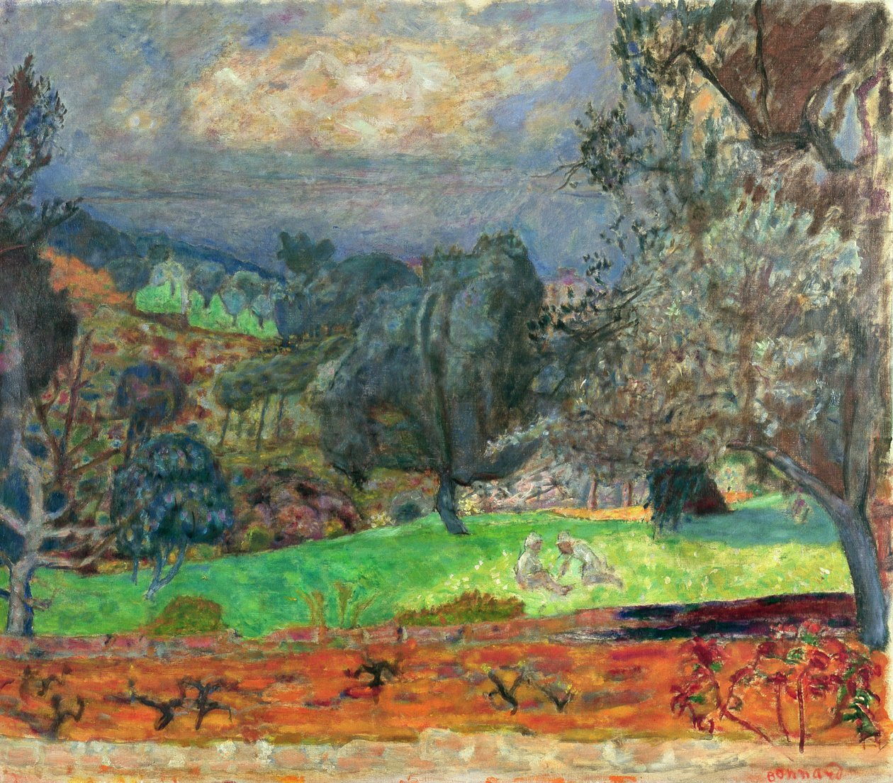 Krajina se zapadajícím sluncem, 1927 od Pierre Bonnard