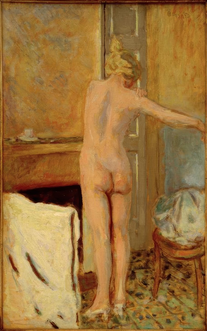 Stojící nahá při pohledu zezadu od Pierre Bonnard