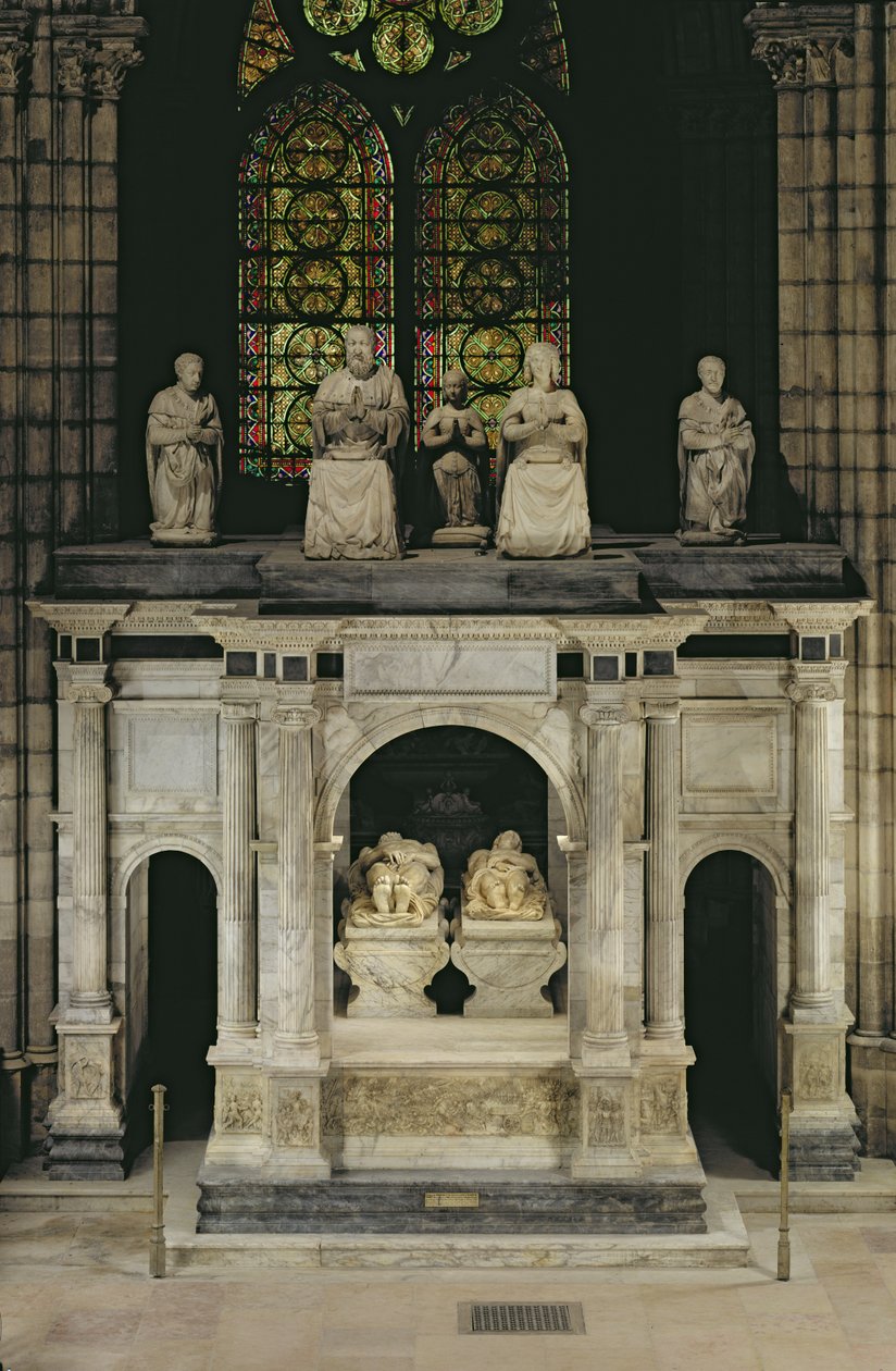 Hrobka Františka I. (1494-1547) a Clauda z Francie (1499-1524) (mramor) od Pierre Bontemps
