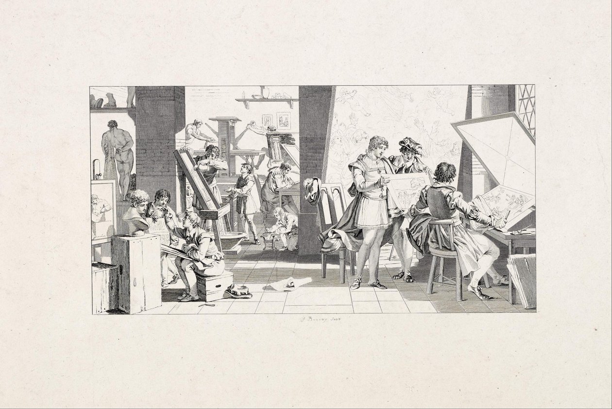 Studio tiskaře od Pierre Charles Baquoy