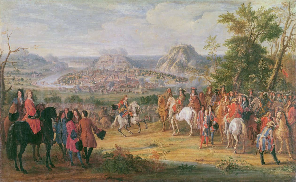 Ludvík XIV. při obléhání Besançonu v květnu 1674 od Pierre Denis Martin